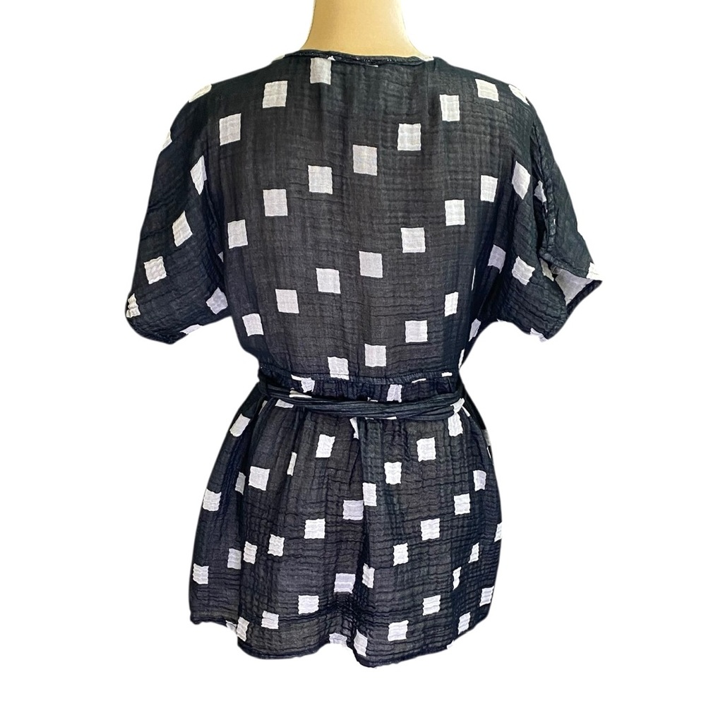 Ace & Jig Reversible Duo Cardi in Black Hopscotch - Picture 3 of 9
